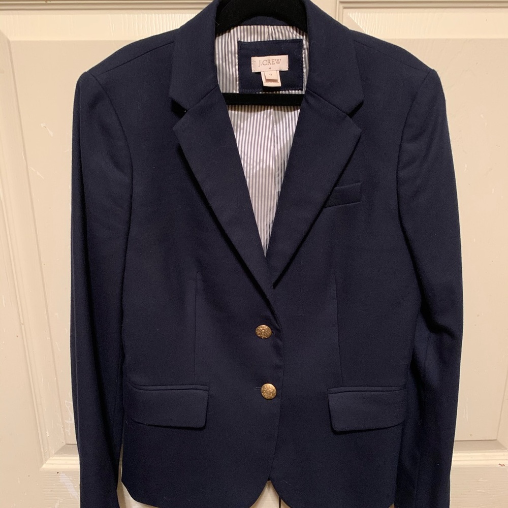 J Crew Navy Blazer size 0